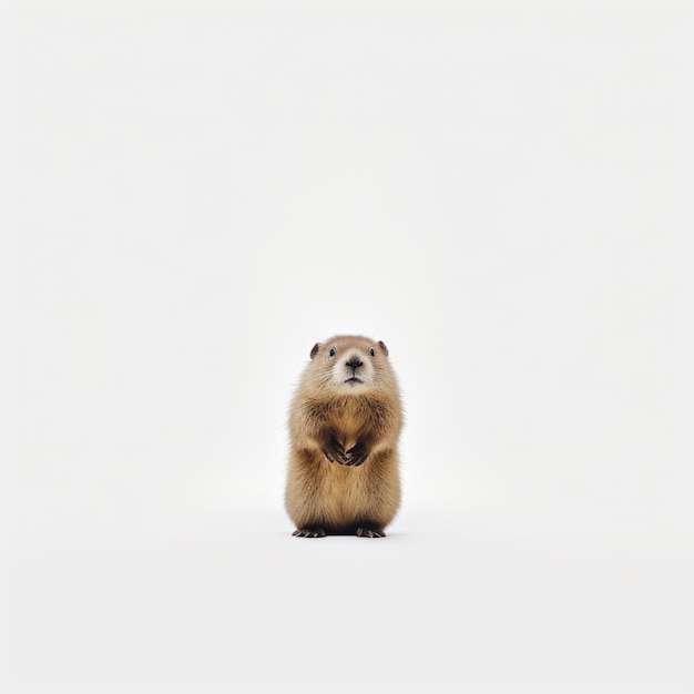 Minimalist Photography Of A Cute Beaver