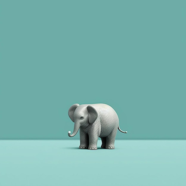 Минималистская фотография милого слона