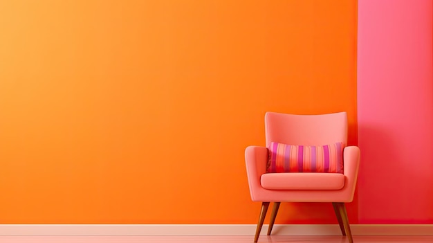 Photo minimalist pink and orange background