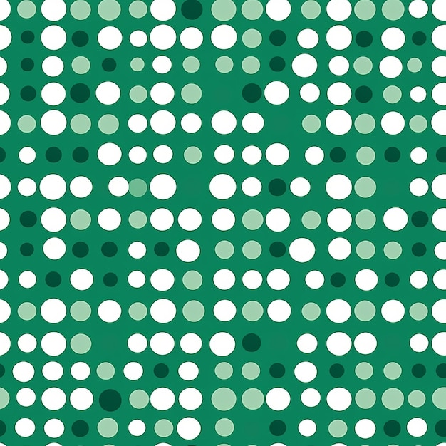 Minimalist Plaid Polkadot Vector Art In Green Duotone Colors