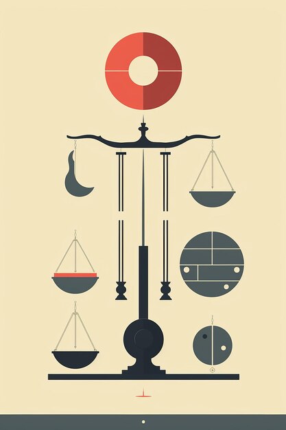 Photo a minimalist poster showing iconic symbols of mlk's legacy such as a miniature monument a gavel