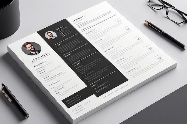 Photo minimalist resume template