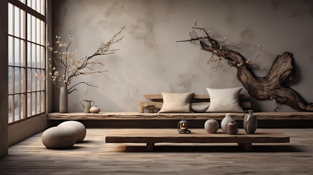 A minimalist room inspired by the Japanese aesthetic