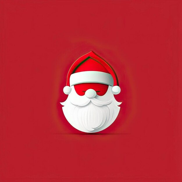 Foto illustrazione minimalista di babbo natale