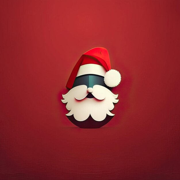 Foto illustrazione minimalista di babbo natale