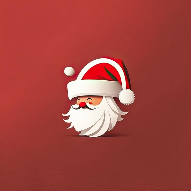 Minimalist santa claus illustration