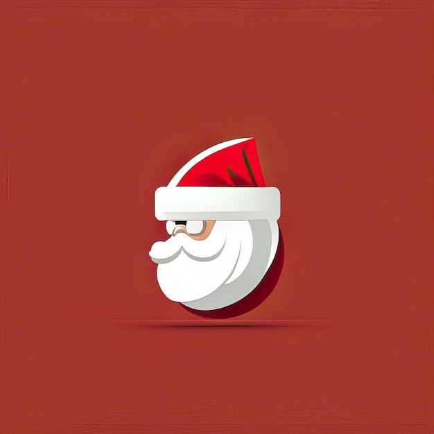 Foto illustrazione minimalista di babbo natale