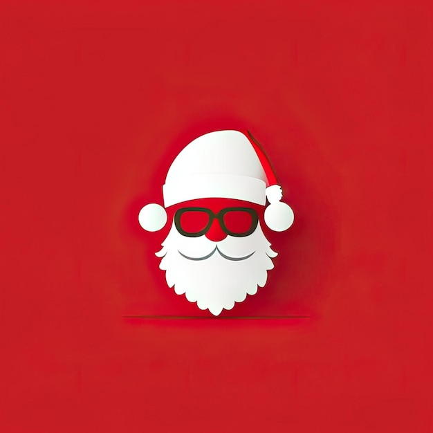 Minimalist santa claus illustration