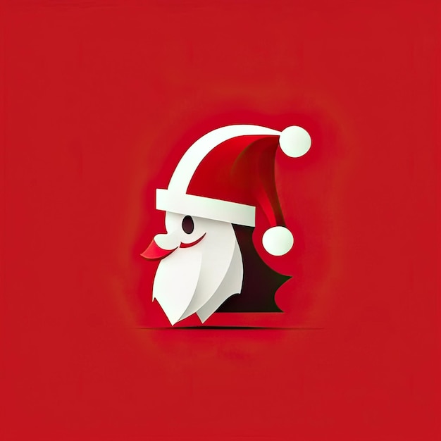 Minimalist santa claus illustration