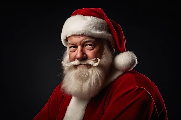 Minimalist Santa Wearing a Quizzical Expression