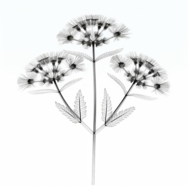 Minimalist Sculpture Of Dandelions Hyperrealistic 3d Illustration