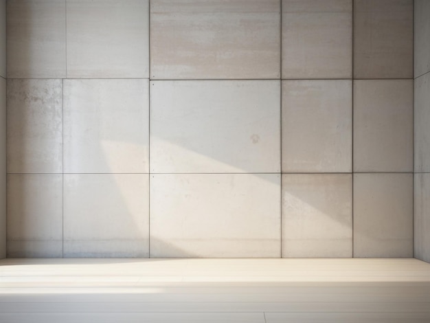 minimalist serenity empty room interior with concrete wall and neutral aesthetics