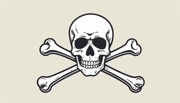 Foto iconica dell'app minimalist skull and crossbones