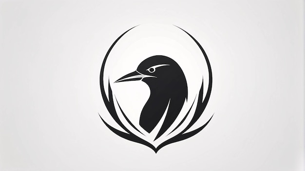 Минималистская изящная и простая иллюстрация птицы Идея дизайна логотипа