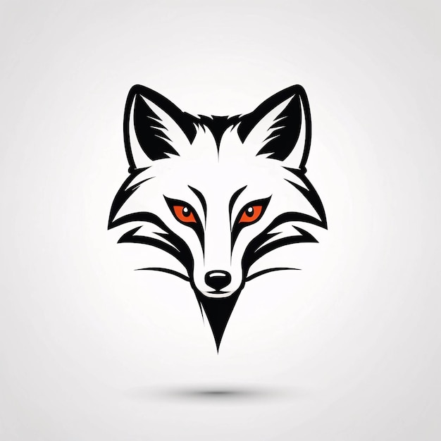 Minimalist Sleek and Simple Fox Head Illustration Logo Design Idea