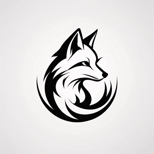 Minimalist Sleek and Simple Fox Head Illustration Logo Design Idea