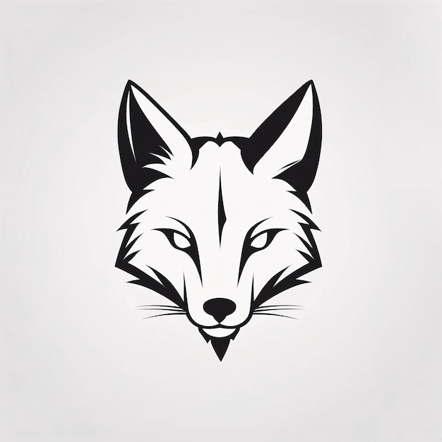 Minimalist Sleek and Simple Fox Head Illustration Logo Design Idea