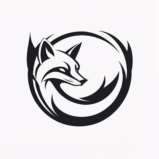 Minimalist Sleek and Simple Fox Head Illustration Logo Design Idea