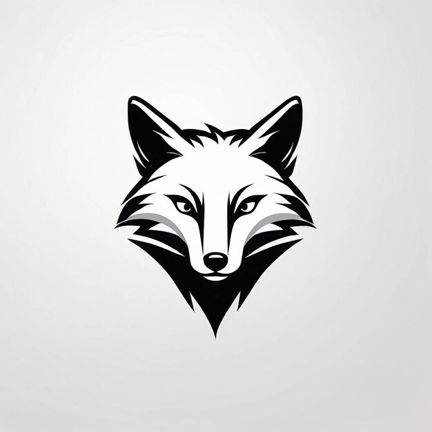 Minimalist Sleek and Simple Fox Head Illustration Logo Design Idea