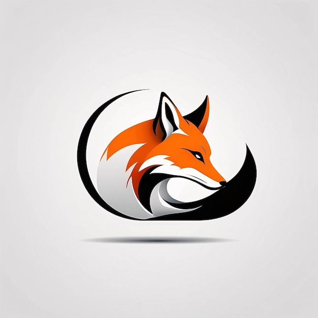 Минималистская изящная и простая иллюстрация логотипа Fox Head