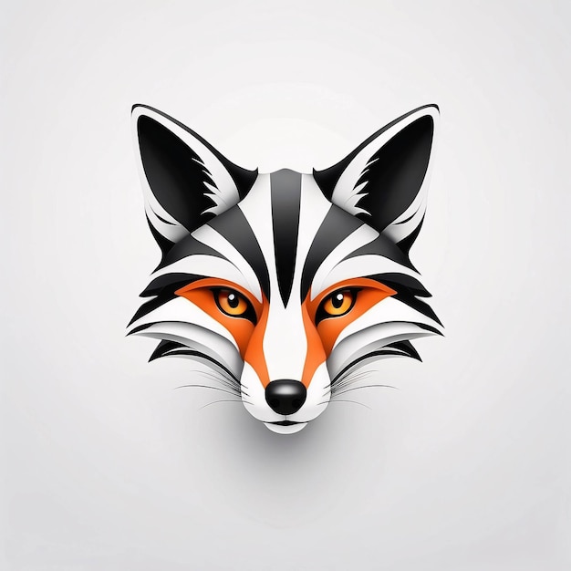 Minimalist Sleek and Simple Fox Head Illustration Logo Design Idea