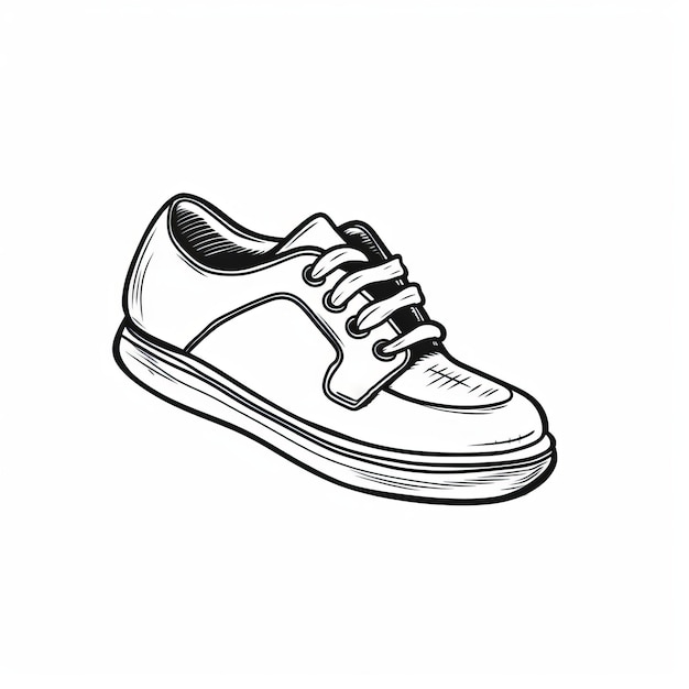 Minimalist Sneaker Illustration Clever Wit and Functionality Emphasis