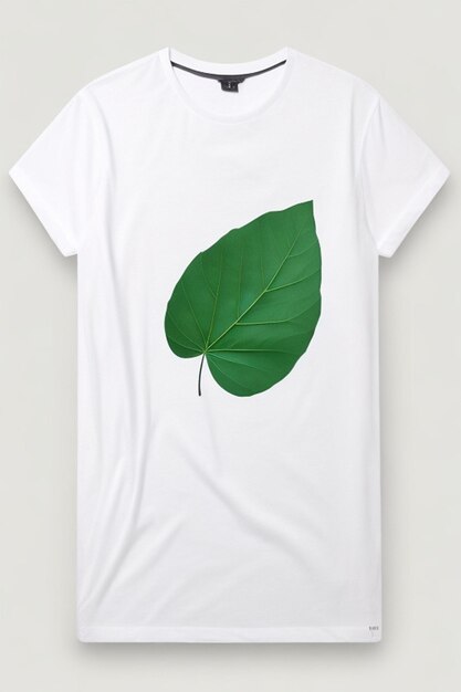 minimalist spring leaves with on t shirt