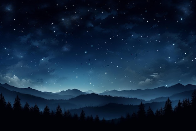 Premium AI Image | Minimalist Starry Night Sky Background Generative AI