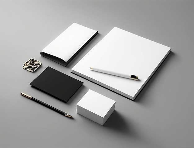 Minimalist Stationery Set Created with Generative AI