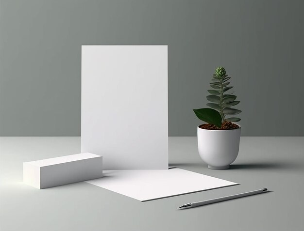 Minimalist Stationery Set Created with Generative AI