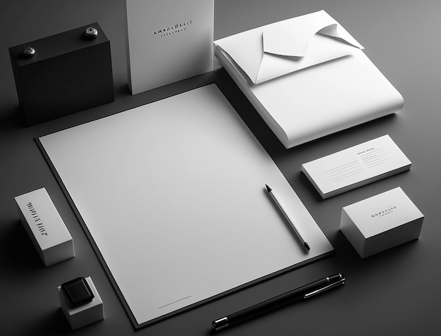 Minimalist Stationery Set Created with Generative AI