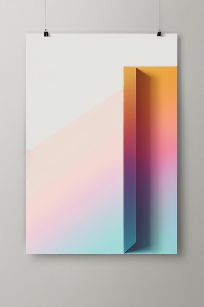 Photo minimalist style modern art creation gradient color wallpaper background illustration design