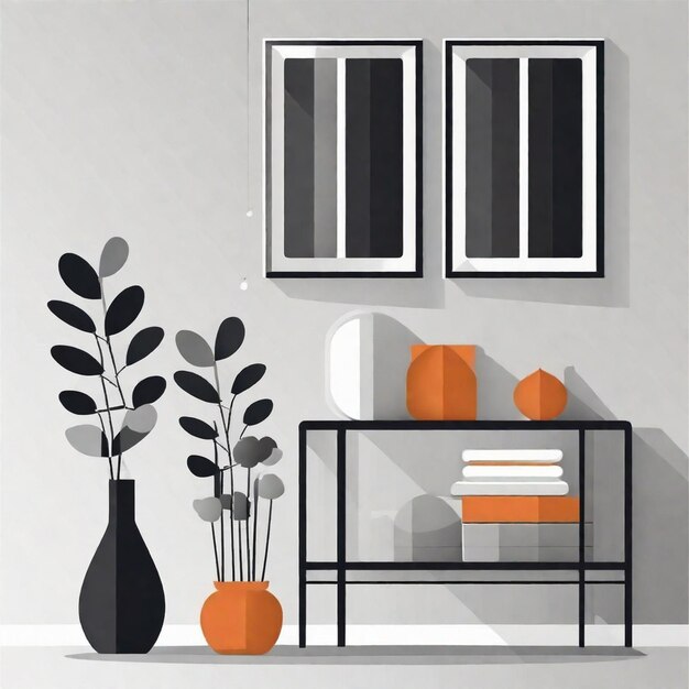 Photo minimalist and stylish room decor