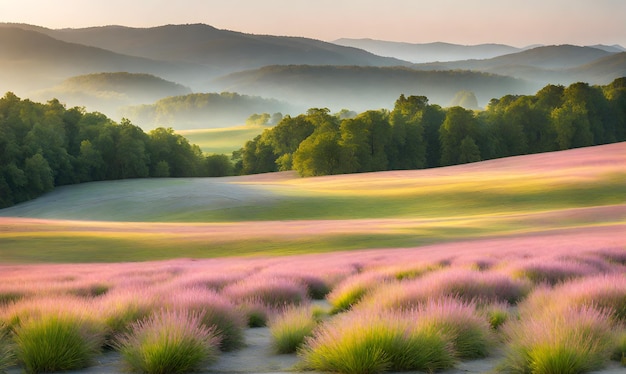 Photo minimalist summer landscape