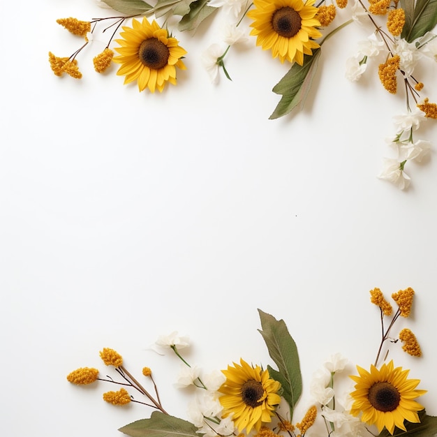 Photo minimalist sunflower frame