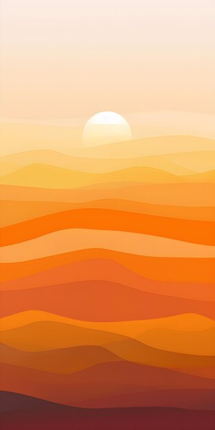 Photo minimalist tangerine dream gradient background for cellphone concept minimalist design tangerine color gradient background cellphone wallpaper