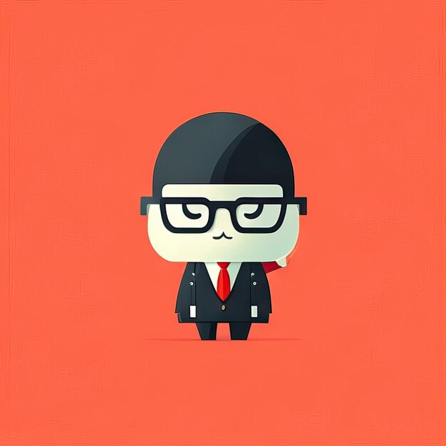 Minimalist teacher man illustration