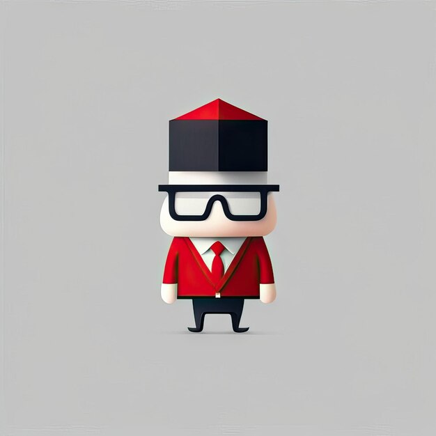 Minimalist teacher man illustration