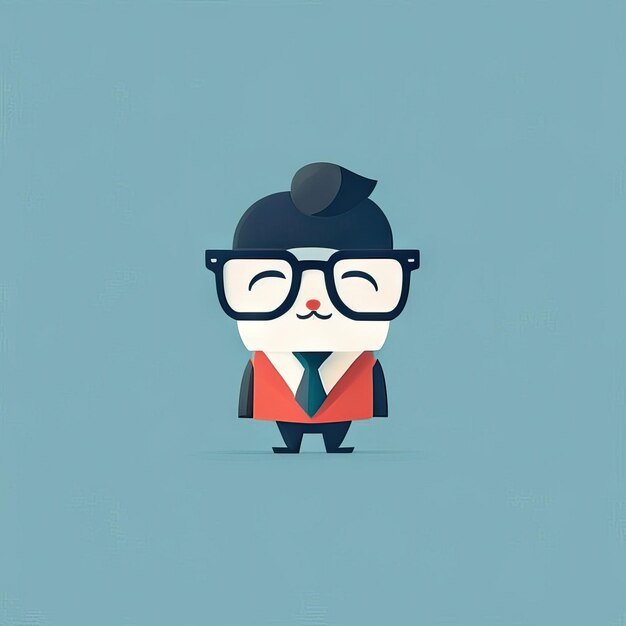 Minimalist teacher man illustration