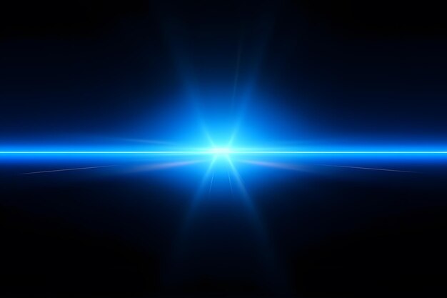 Minimalist tech blue background with vibrant light at the center