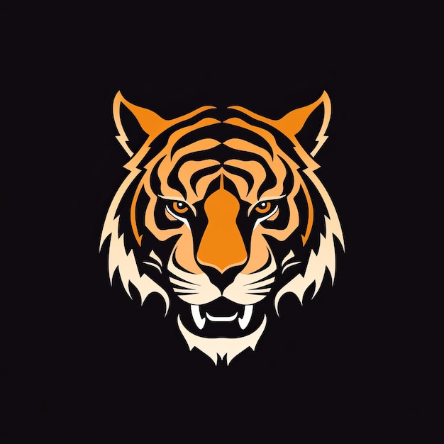 Photo minimalist tiger logo vector style