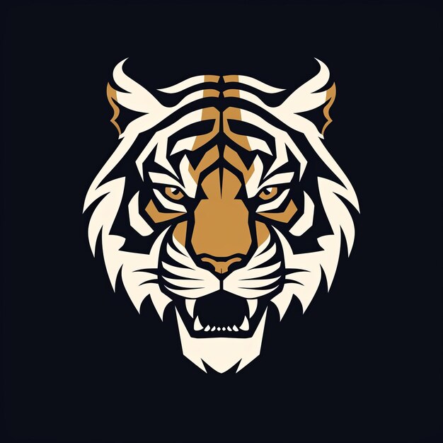 Foto stile vettoriale minimalista del logo della tigre