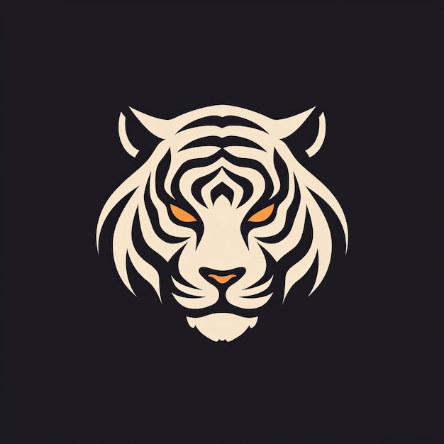 Foto stile vettoriale minimalista del logo della tigre