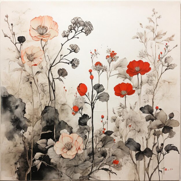 A Minimalist Traditional Chinese Ink Painting