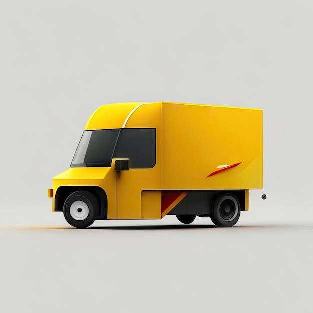 Foto illustrazione minimalista del desgin del camion