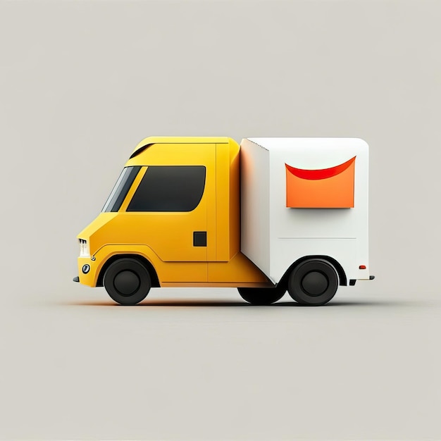 Minimalist truck desgin illustration