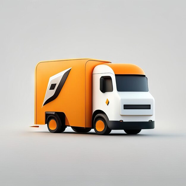 Photo minimalist truck desgin illustration
