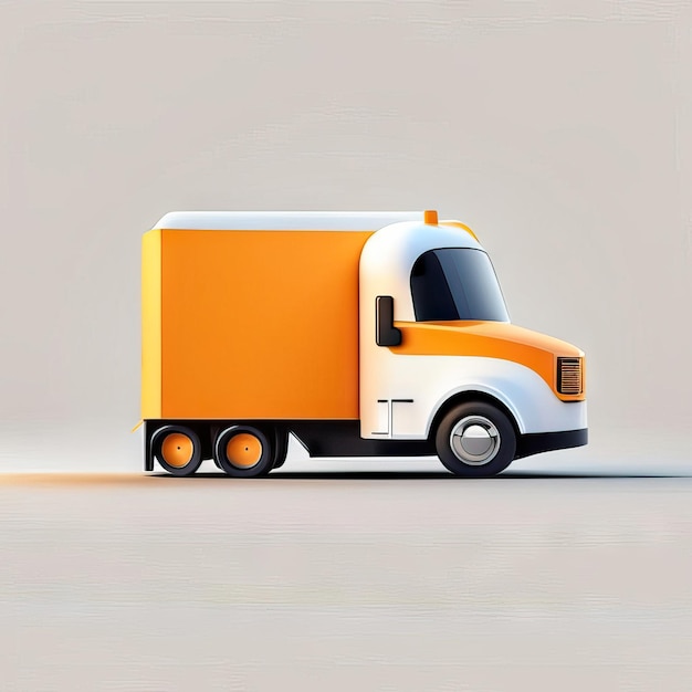 Минималистская иллюстрация дизайна грузовика