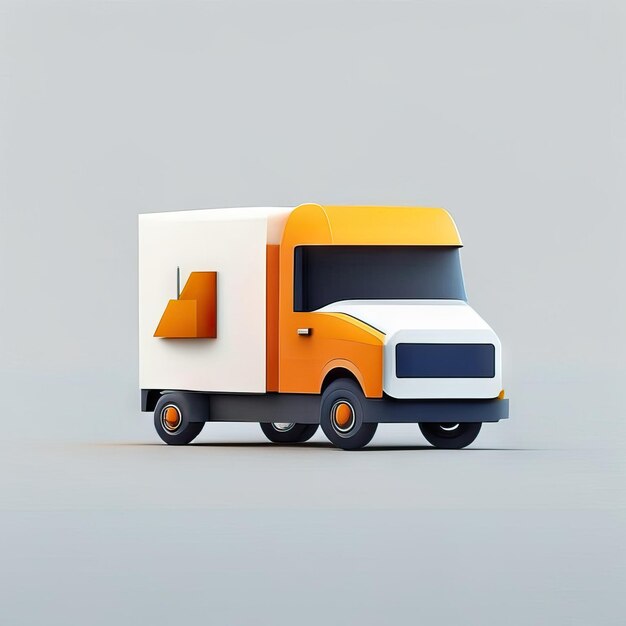 Minimalist truck desgin illustration