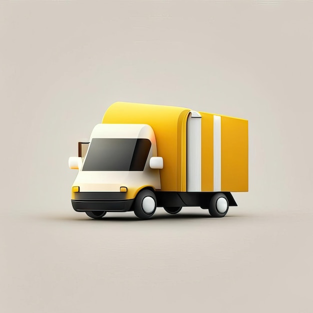 Foto illustrazione minimalista del desgin del camion